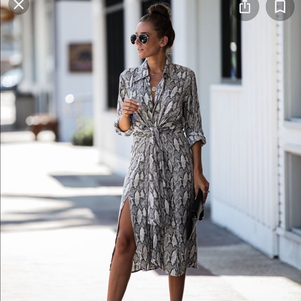 Vick Snakeskin Dress